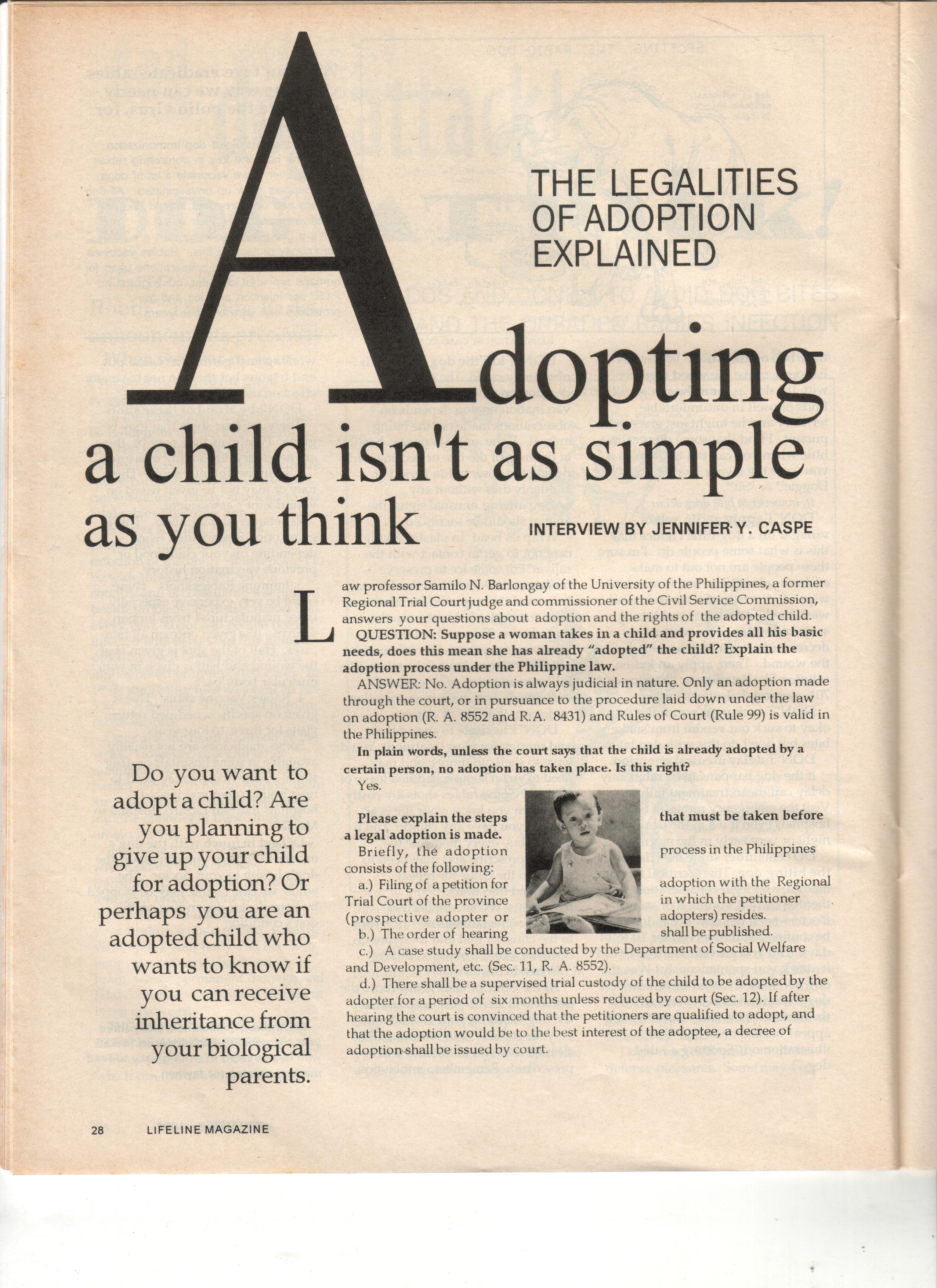 09-98 The Legalities of Adoption 1